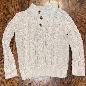 GAP Cream Cable Knit Sweater with Button Detail 3T Boys